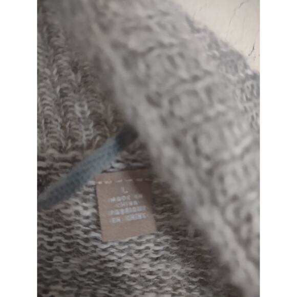 Knitted & Knotted Gray Oversized Cardigan Sweater Alpaca Blend Large Classic - Picture 5 of 7